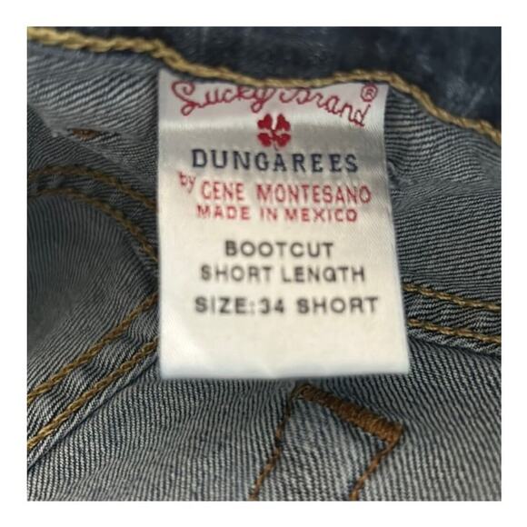 Lucky Brand Dungarees Y2K Bootcut Jeans Size 34 Short Gene Montesano Collection - Picture 5 of 13